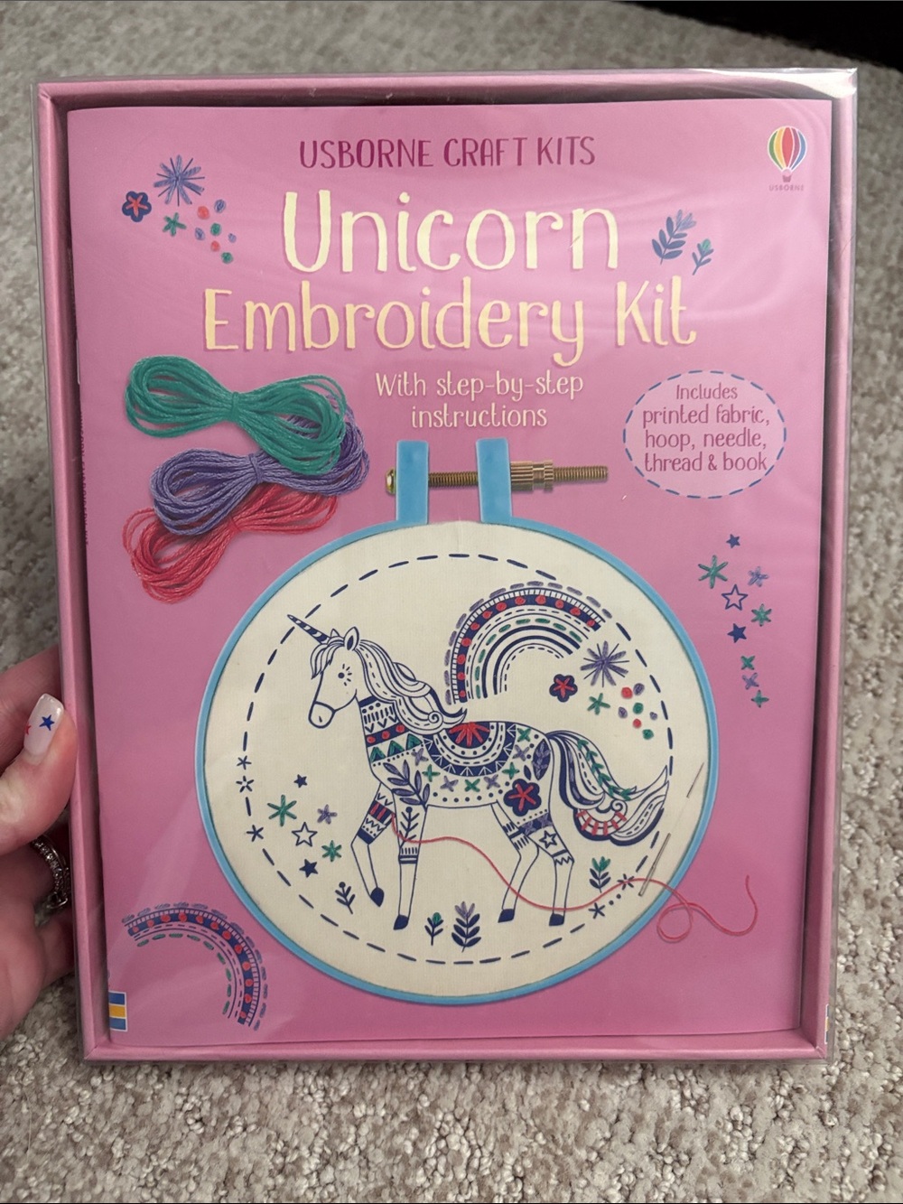 Usborne Unicorn Embroidery Kit - New in Box